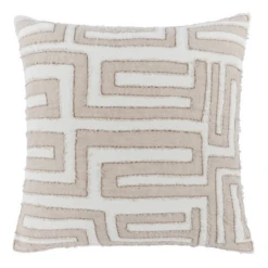 Zane Pillow 22" - Natural/Ivory