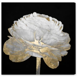 Gold And White Blossom On Black - Set Of 2 -Furniture Sales webimage 630160015 1 jpg