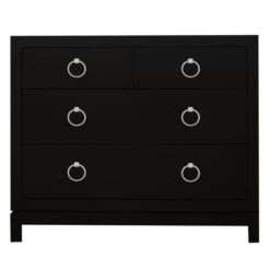 Artisan 4 Drawer Dresser - Black/Silver