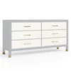 Monterey 6 Drawer Dresser - French Grey/White -Furniture Sales webimage 821144146 jpg