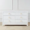 Artisan 6 Drawer Dresser - White/Gold -Furniture Sales webimage 821173623 1 jpg