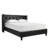 Porter Low Leather Bed -Furniture Sales webimage 999524088 queen CORTINA BLACK BRIGHT NICKEL jpg